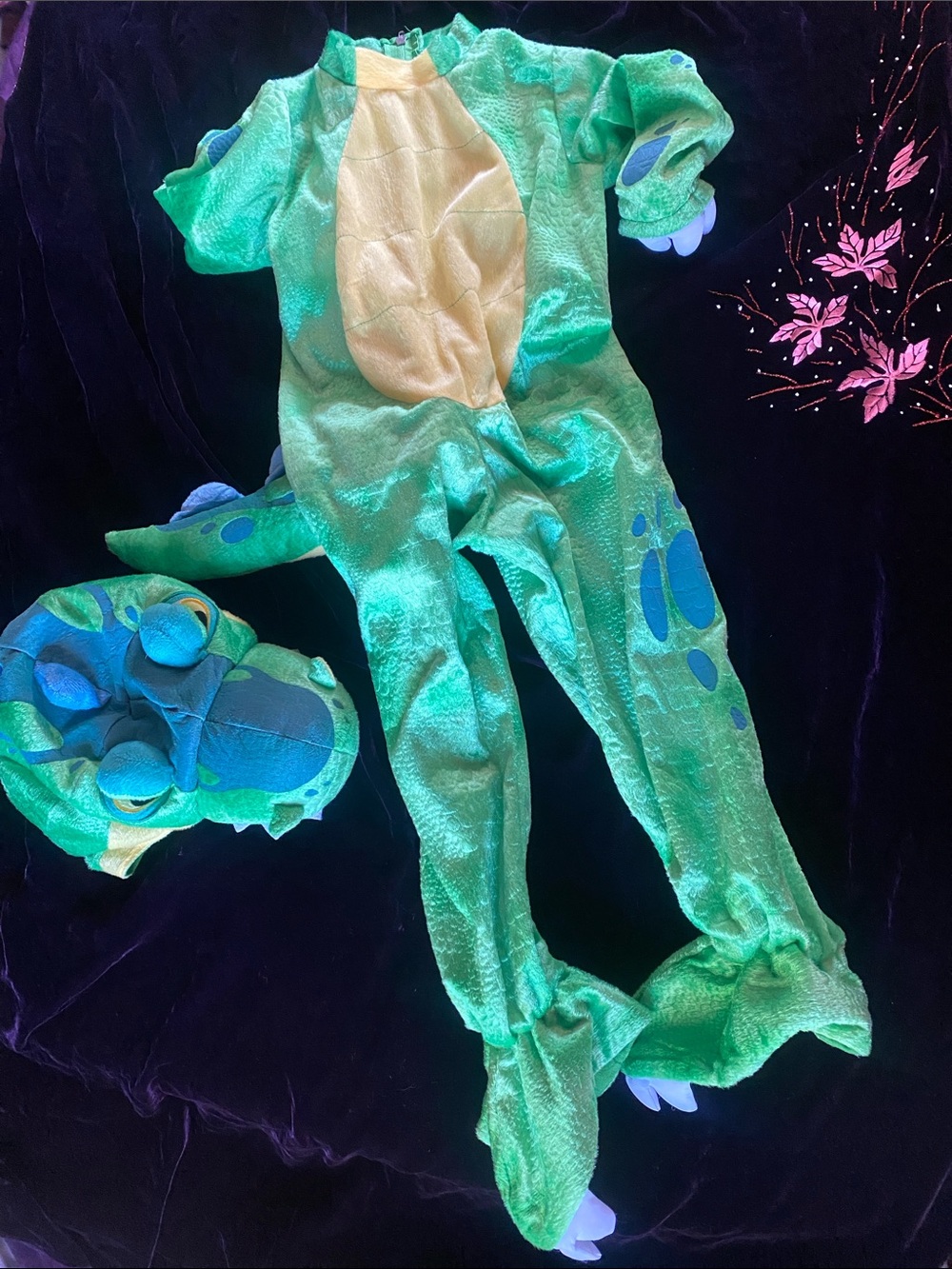 Green Dragon Kids Halloween Costume with Hooded Mask